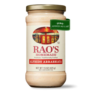Raos Homemade Alfredo Arrabbiata Sauce  15 oz  Pasta Sauce  enhanced Quality Blend of Parmesan & Romano Cheese  Rich and Creamy with a Kick of Heat