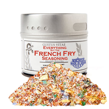 Gustus Vitae Everything But The French Fry Seasoning, Gourmet Spice Mix, 2.2 oz, All Natural, Non-GMO, No MSG, Magnetic Tin