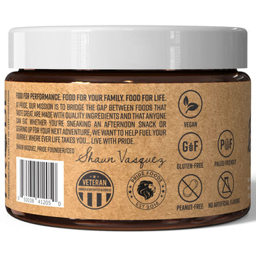 Pride Foods Budder Clean Gourmet Almond Butter, Paleo, Keto, Gluten-Free, Vegan, Peanut-Free, Non-Gmo, No Artificial Flavors, Pe