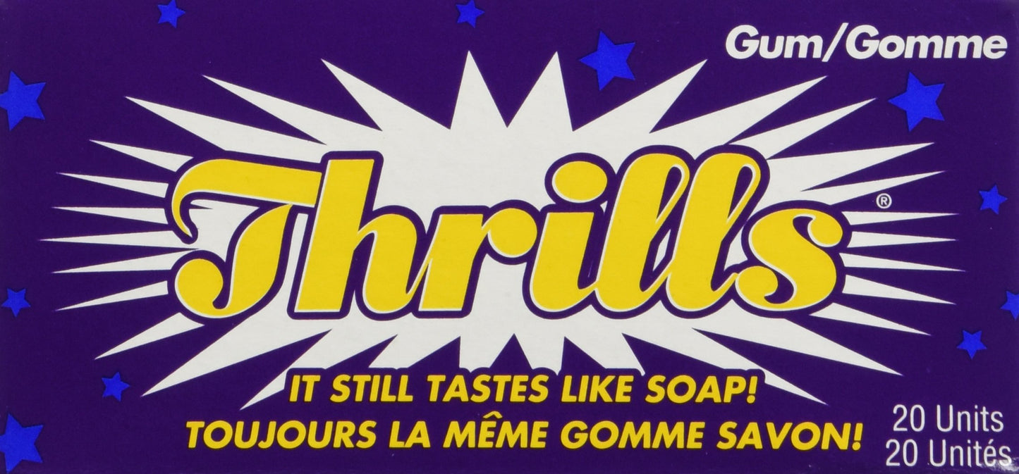 Thrills Chewing Gum, 10 Count - 20 Pack {Imported From Canada}