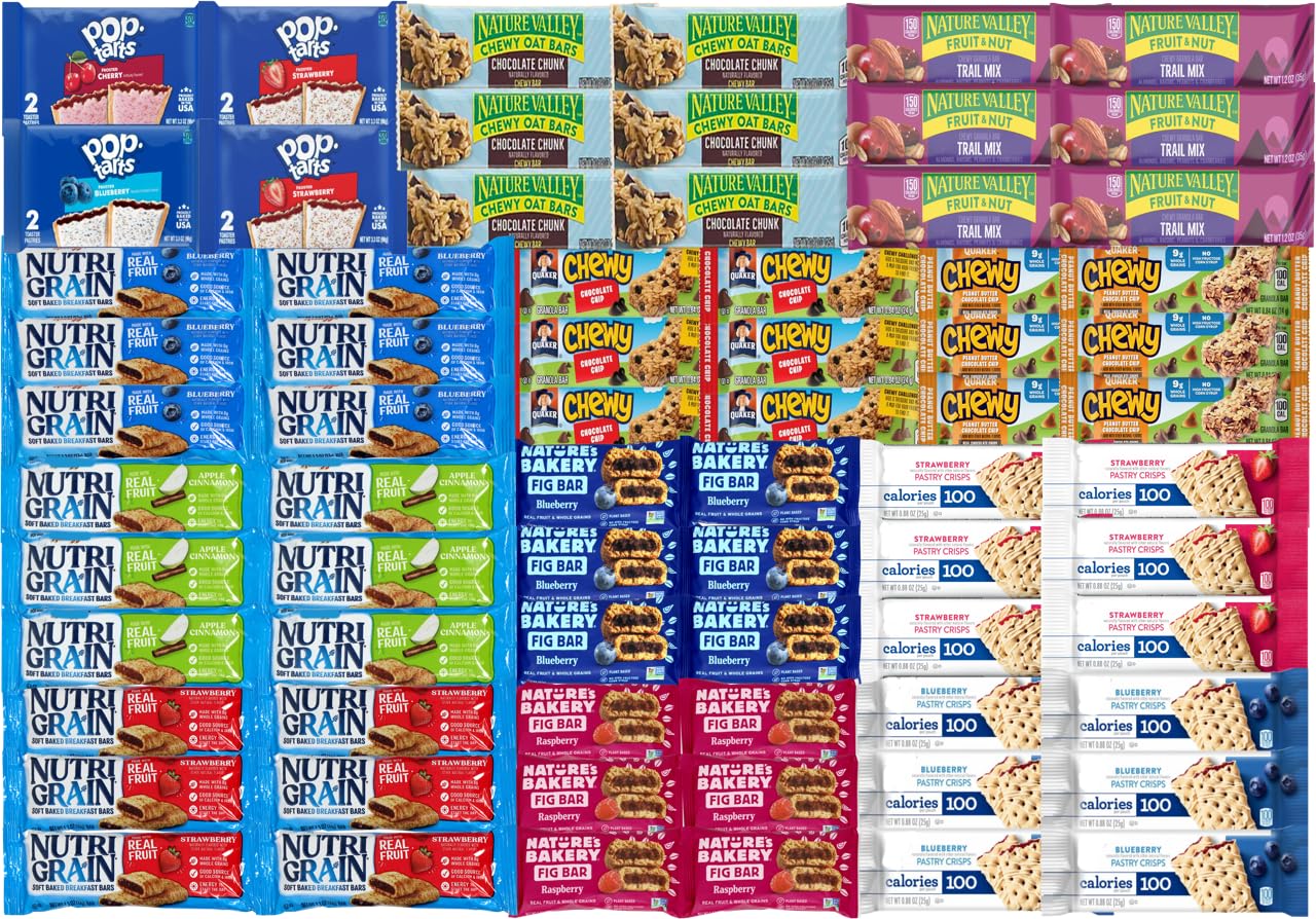 Niro Gift Basket Assortment | Healthy Snack And Fruit Bars Variety Pack | 6 Of Each Flavor, 12 Flavors | 70 Single Wrapped Bars Total