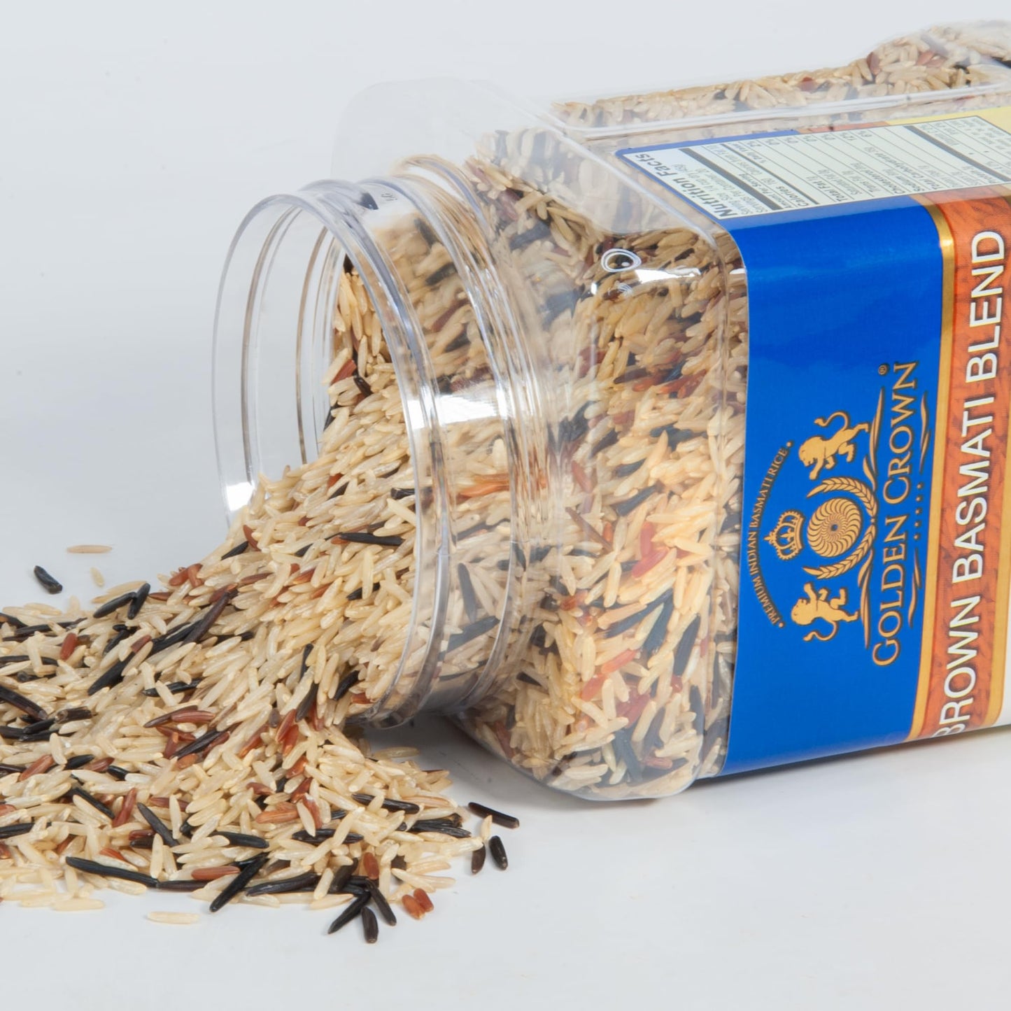 Golden Crown Brown Basmati Blend, Premium Quality Non-Gmo Project Verified, Gluten-Free, Kosher-Crc & Vegetarian Rice, Wild & Re