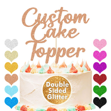 Personalized Cake Toppers Custom Happy Birthday Cake Toppers Wedding Cake Toppers Gifts for Women Men 11 Colors Cake Decorations
