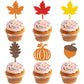 48 Pcs Thanksgiving Cupcake Toppers Fall Cupcake Toppers Thanksgiving Cake Decorations Happy Thanksgiving Cake Topper Leaf Cupca