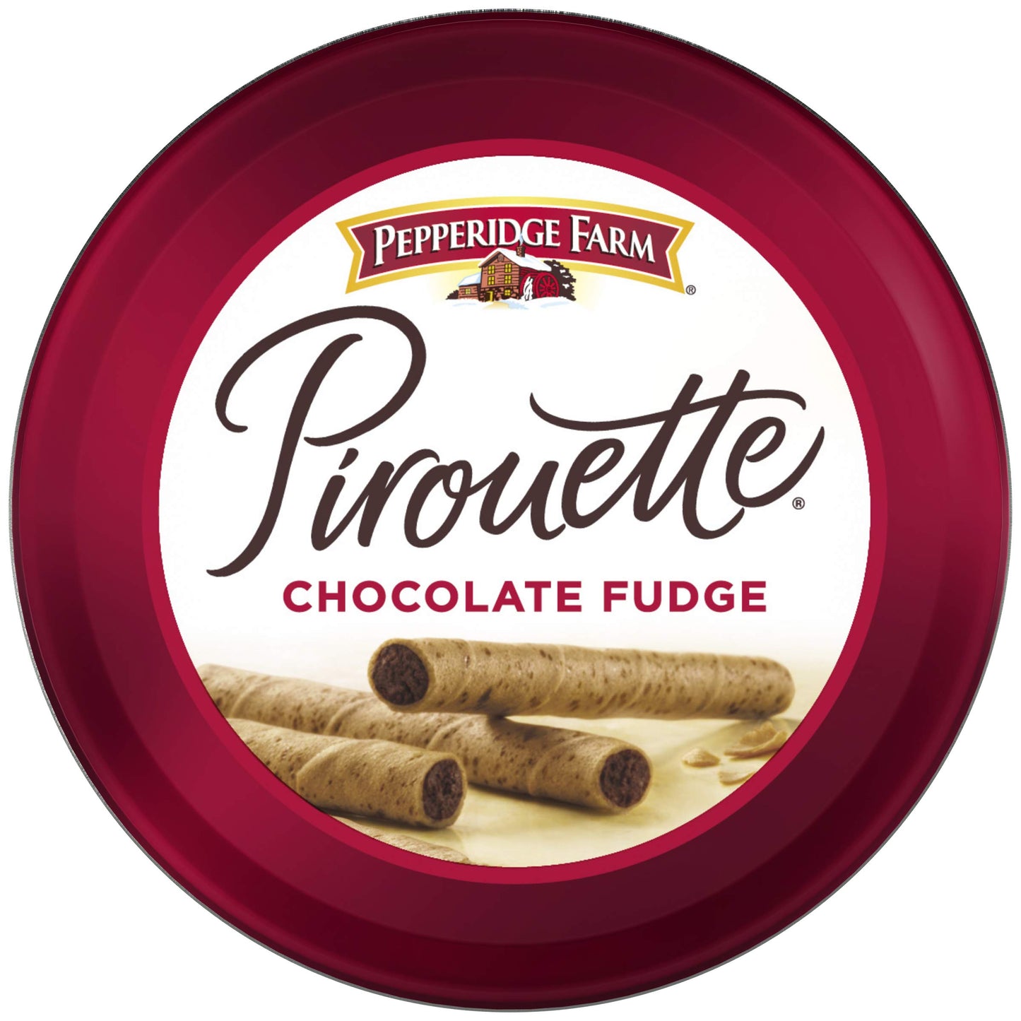 Pepperidge Farm Pirouette Chocolate Fudge Creme Filled Wafers (30 In Container)(Pack Of 3 Containers)