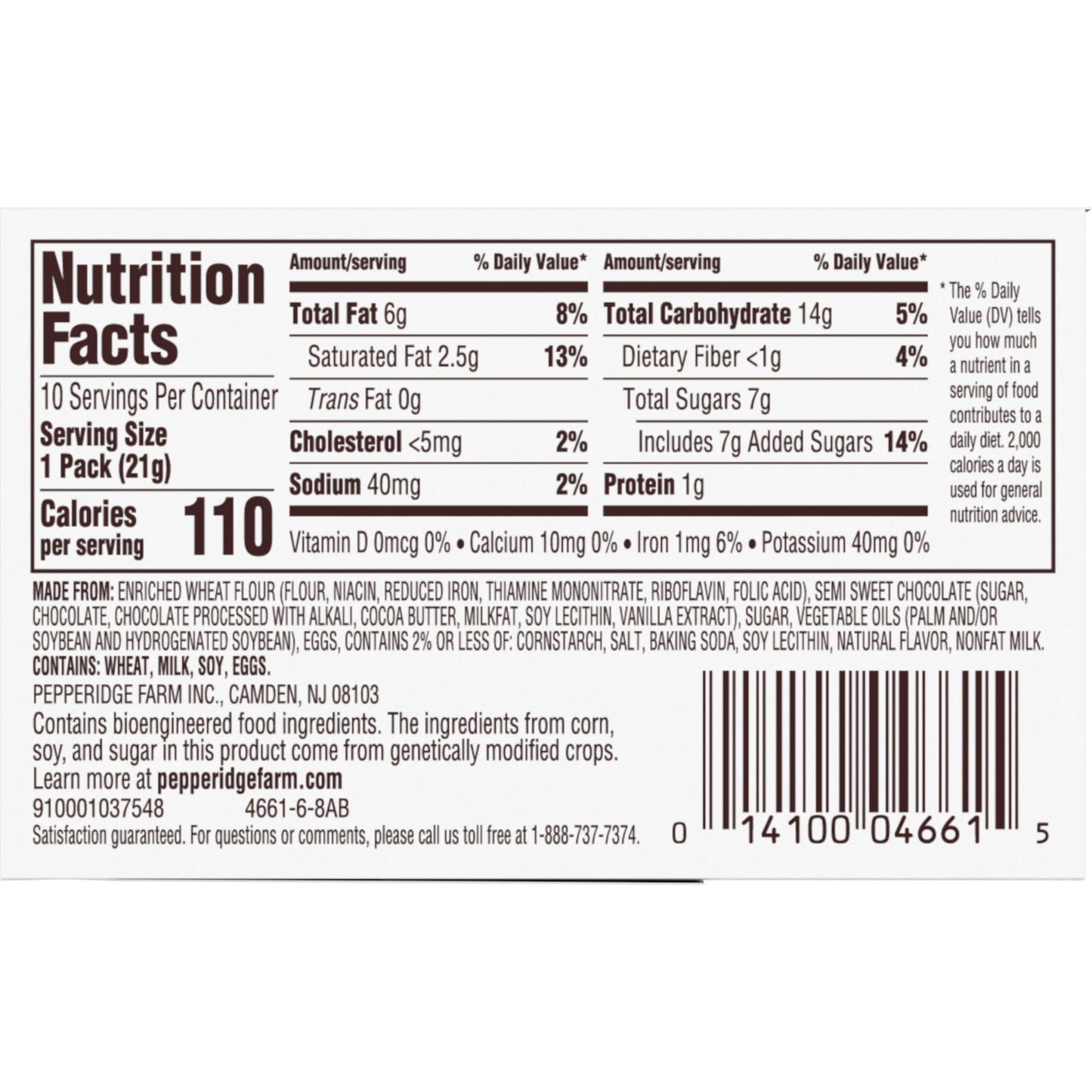 Pepperidge Farm Milano Cookies, Dark Chocolate, 10 Packs, 2 Cookies Per Pack