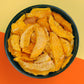 Yammy Dried Mango Chips, No Sugar Added, Low Calorie Vegan Snack, 0.6oz Pack of 18