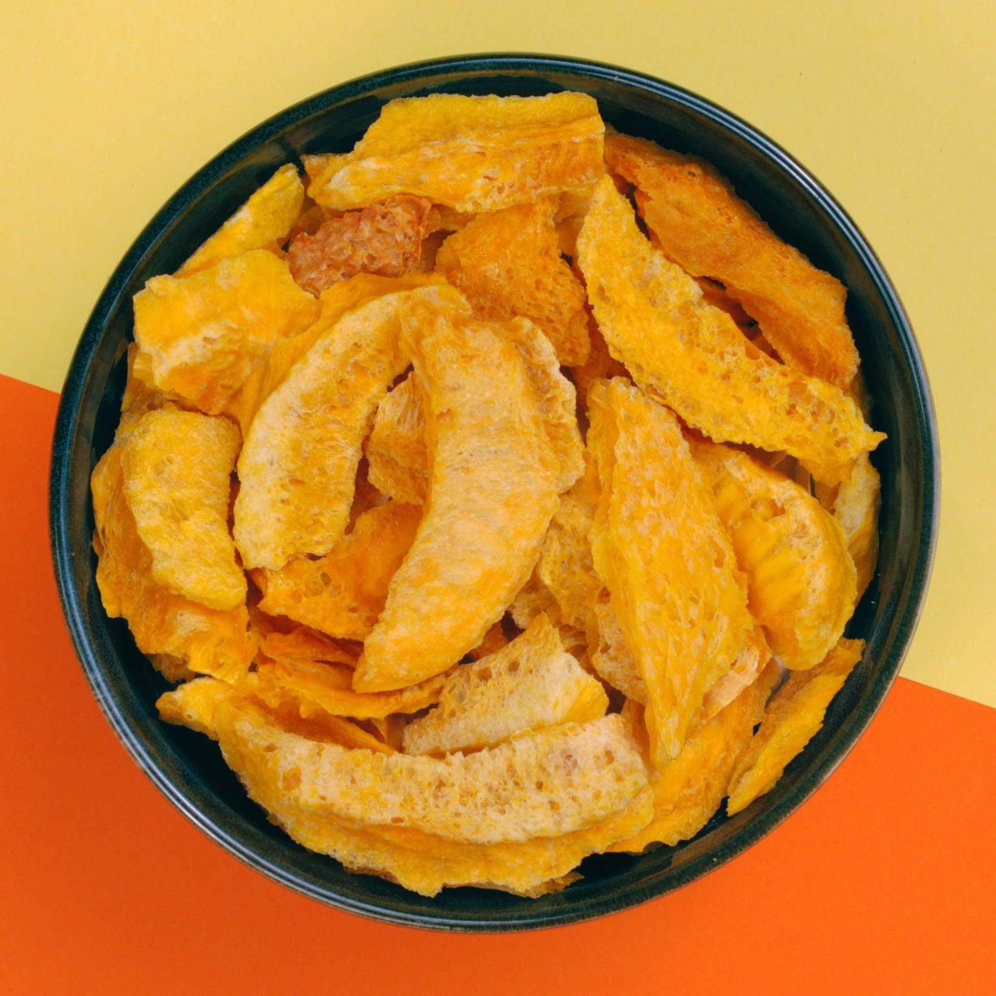 Yammy Dried Mango Chips, No Sugar Added, Low Calorie Vegan Snack, 0.6oz Pack of 18