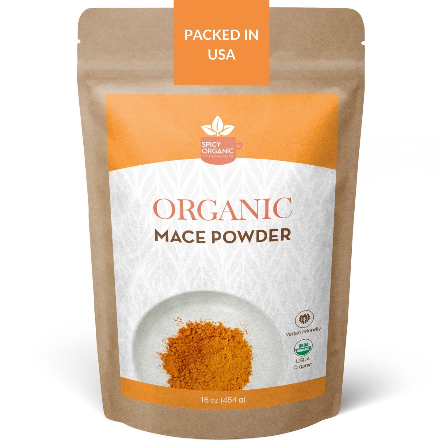 Spicy Organic Ground Mace - 100% Pure Usda Organic -Non-Gmo Mace Spice -16 Oz
