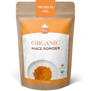 Spicy Organic Ground Mace - 100% Pure Usda Organic -Non-Gmo Mace Spice -16 Oz