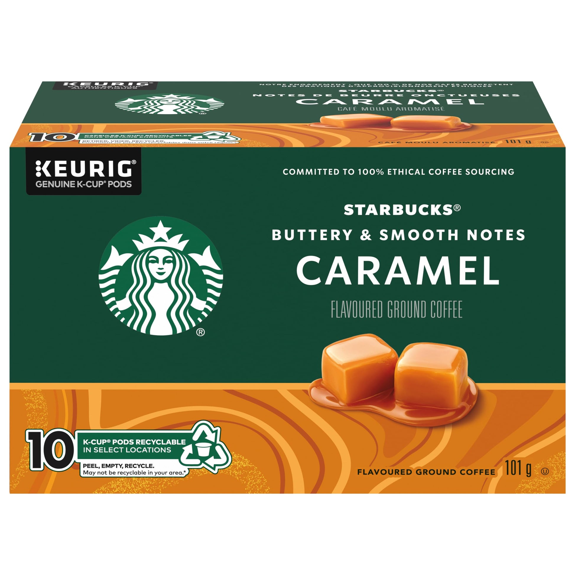 Starbucks Caramel Flavoured Coffee K-Cup Pods. 10 Count.