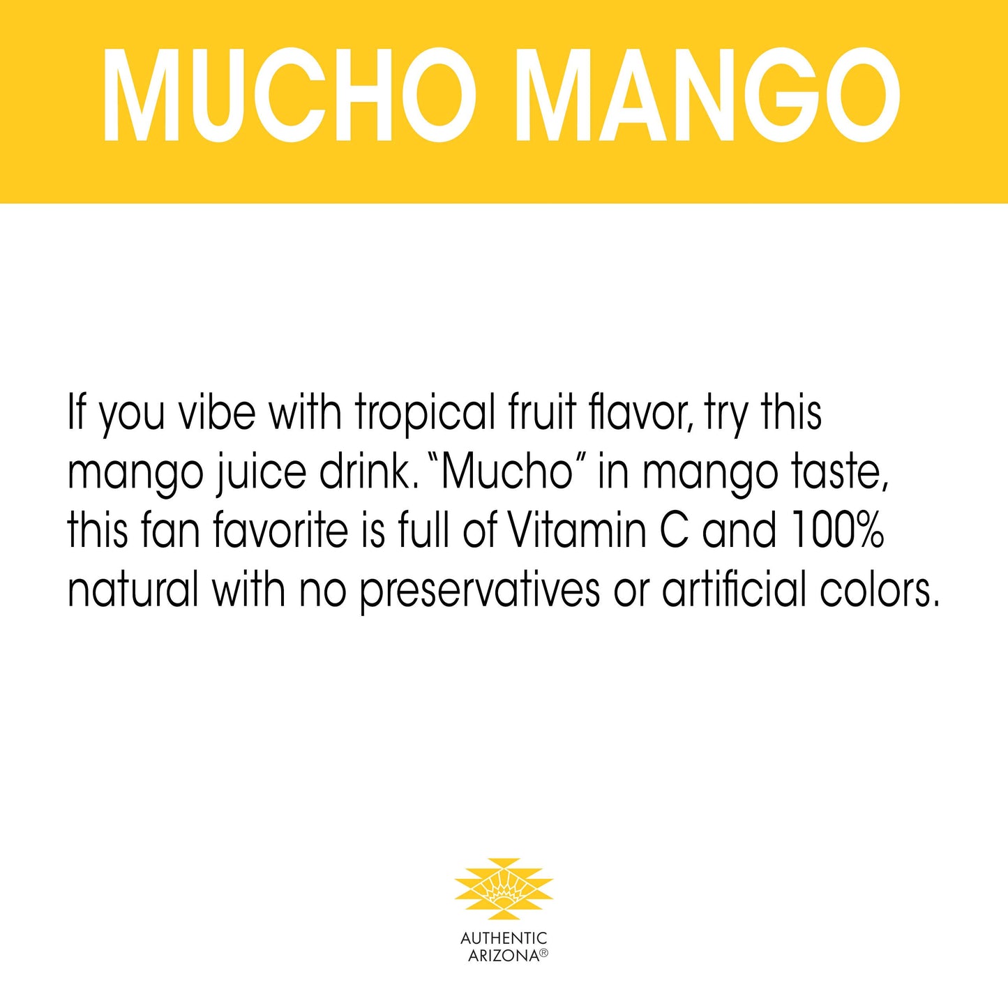 AriZona Fruit Juice Cocktail, Mucho Mango, 22 Fl Oz (Pack of 12)