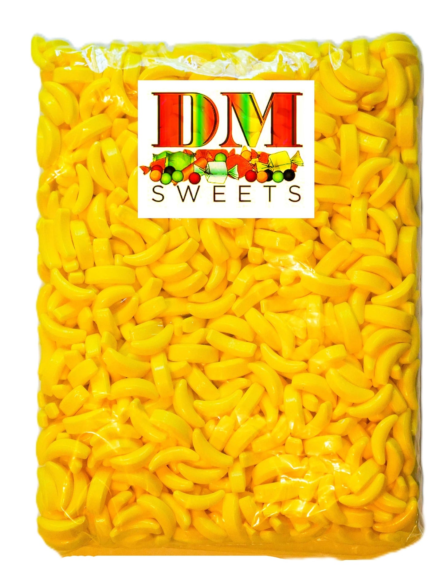 Banana Candy - 1 lb of Sweet Crunchy Bright Yellow Banana Shaped Candy