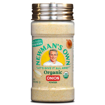 Newman's Own Organic Onion Powder; Great on Soups, Stews, and Savory Recipes, USDA Certified Organic, Non-GMO, Kosher, 2.47 Oz. 