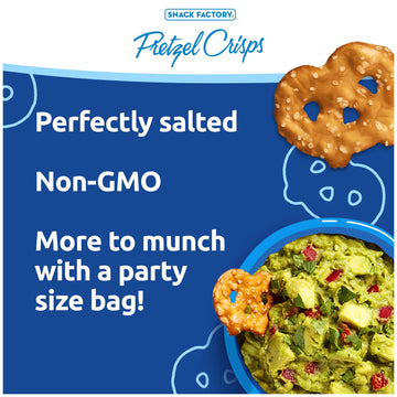 Snack Factory Original Pretzel Crisps, Non-Gmo, 14 Oz Party Size Bag