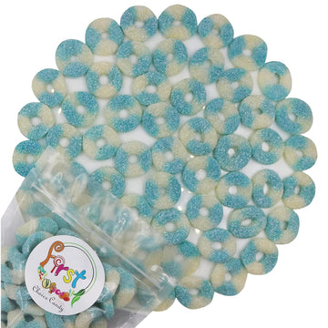 FirstChoiceCandy Gummy Rings (Sour Mini Blue Raspberry, 4.5 Pound (Pack of 1))