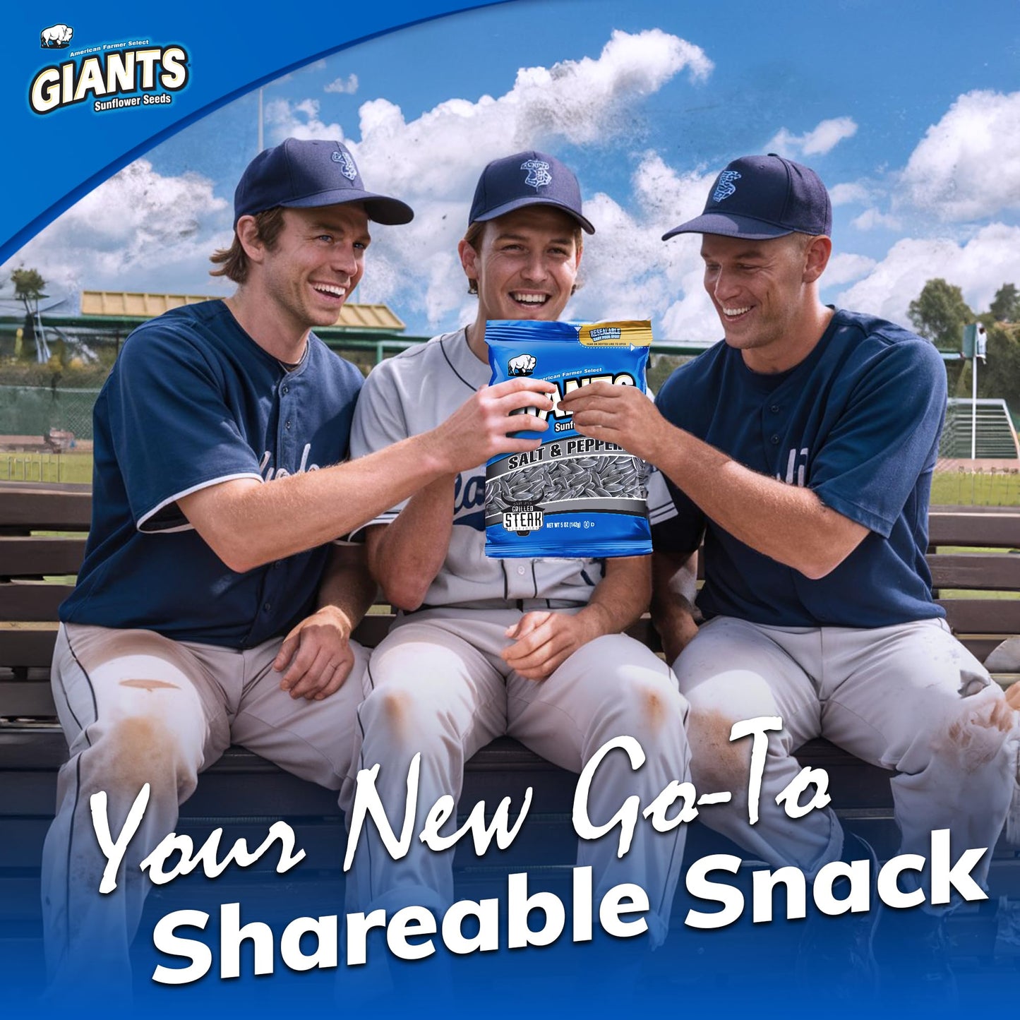 Giants Salt & Pepper Sunflower Seeds - Sunflower Seeds Bulk, Cracked Pepper Sunflower Seeds To Eat, Flavored Healthy Snack With