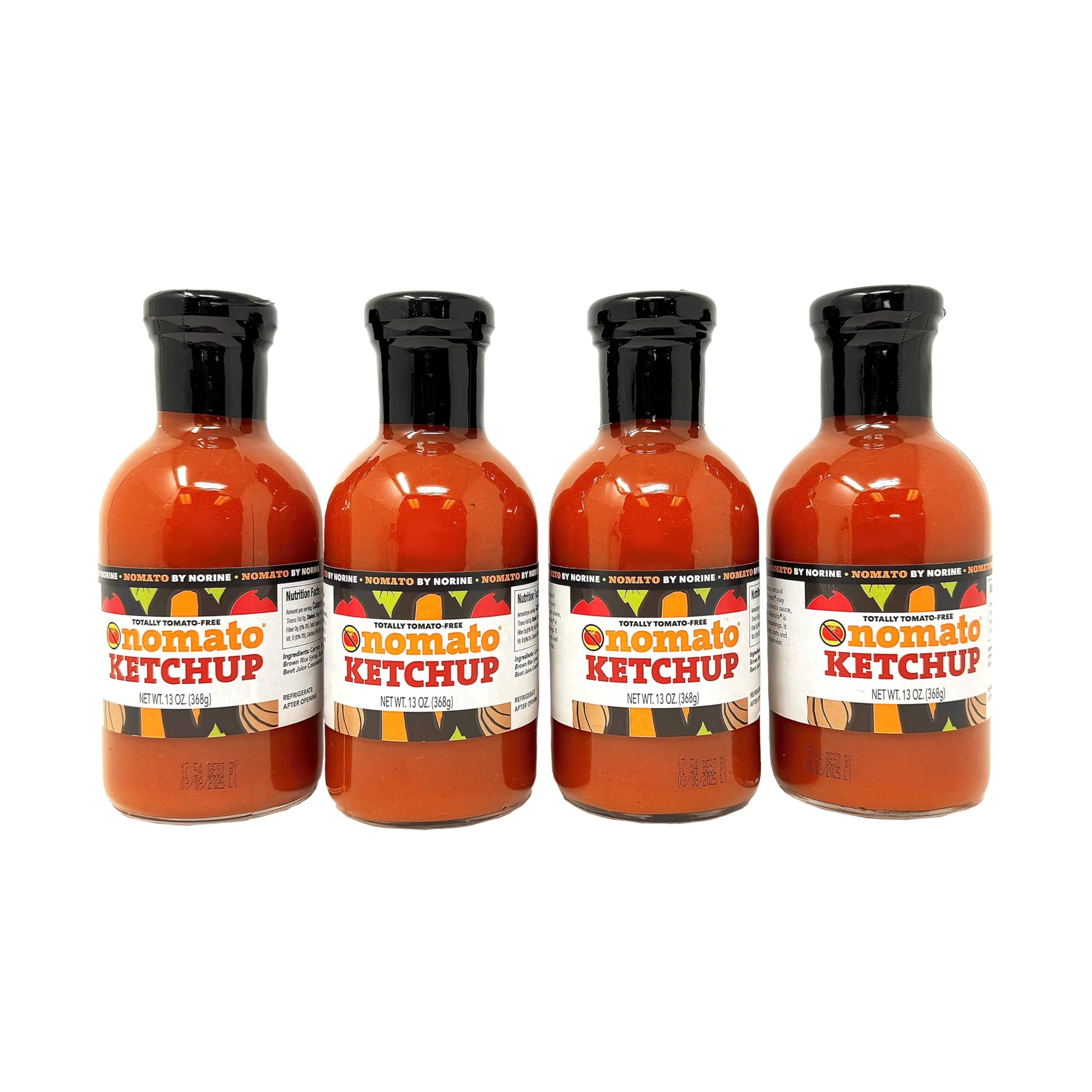Nomato - 4 Pack of Original Tomato Free Ketchup Sauce (13 oz) - Tomato Free, Gluten Free, Nut Free and Dairy Free (Ketchup, 4 Pa