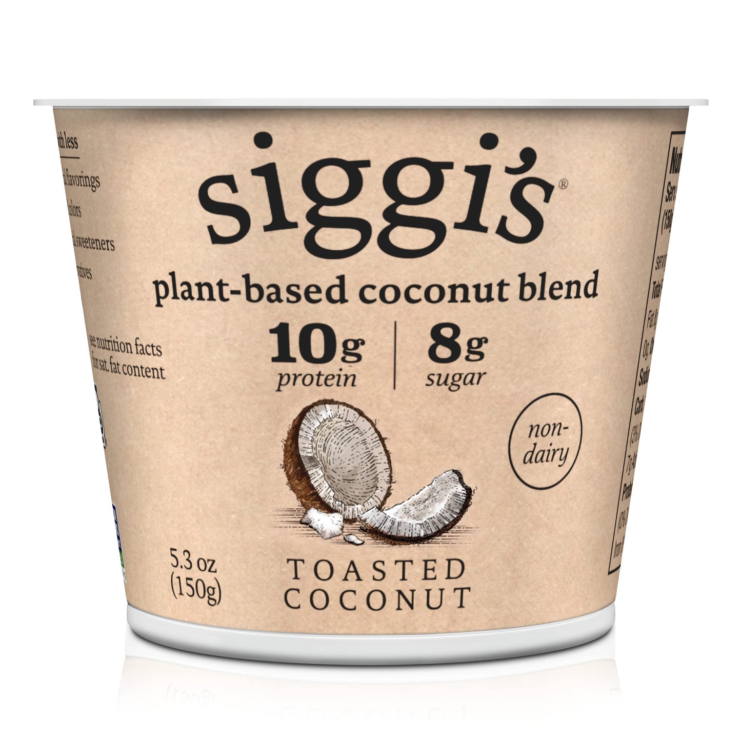 Siggis, Toasted Coconut Plant-Based Yogurt, 5.3 Ounce