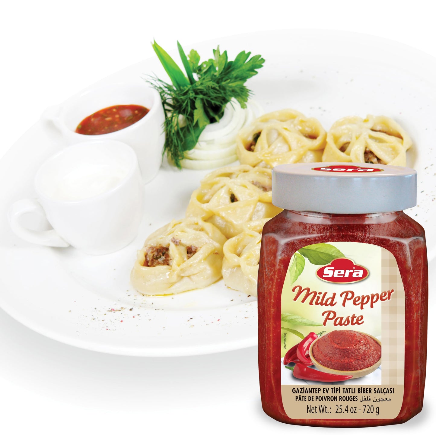 Sera Mild Pepper Paste 25.4 Oz Jar | No Sugar | No Artificial Preservatives | Add A Unique, Peppery Flavor To Your Dishes | Grea