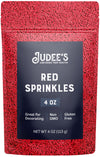 Judee'S Red Sprinkles 4 Oz - Gluten-Free And Nut-Free - Brighten Up Your Baked Goods - Great For Cookie And Cake Decoration - Us