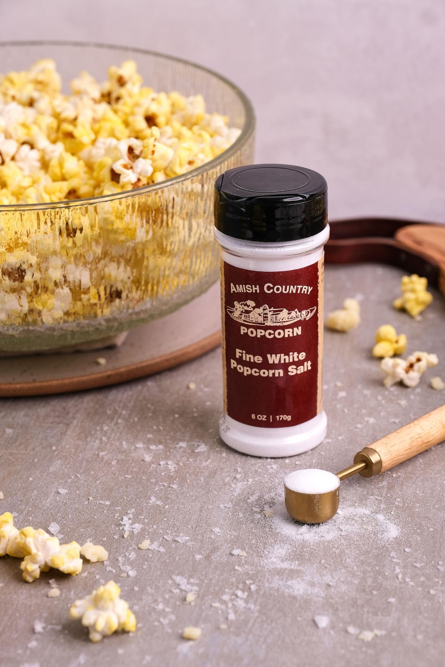 Amish Country Popcorn | 2-6 oz Bottles | Fine White Popcorn Salt | Old Fashioned, Non-GMO and Gluten Free (2-6 oz Bottles)