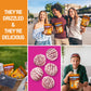 Drizzilicious Mini Rice Cakes Very Berry - Rice Crisps, Healthy Snack For Mature-Themeds And Kids, Flavored Rice Cakes, Vegan, Gluten Free, Allergen Free, Only 90 Calories Per Bag - .74 Oz (Pack Of 10)