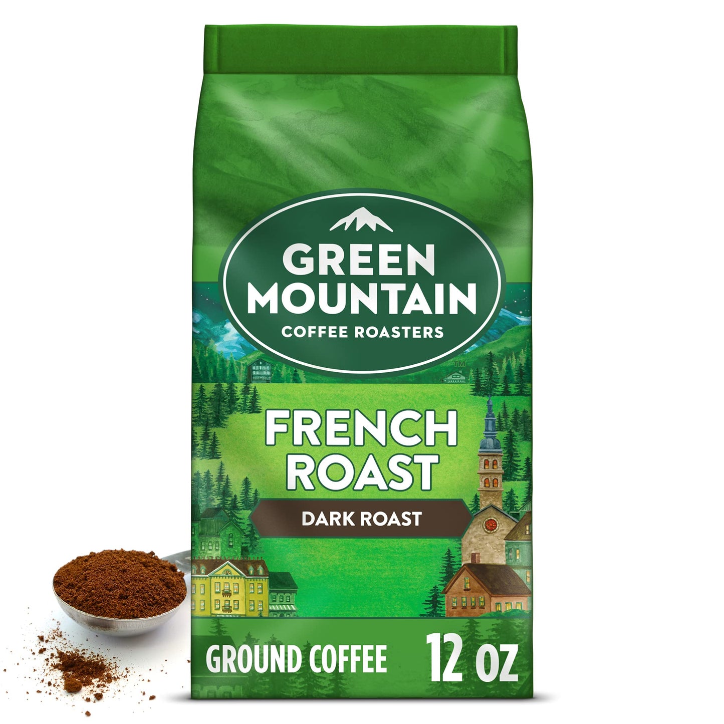 Green Mountain Coffee Roasters, French Roast, Ground Coffee, Dark Roast, Bagged 12Oz.