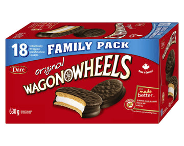Dare Wagon Wheels Original Cookies, 630G/22.2 Oz, Box, 18 Pack, Peanut-Free