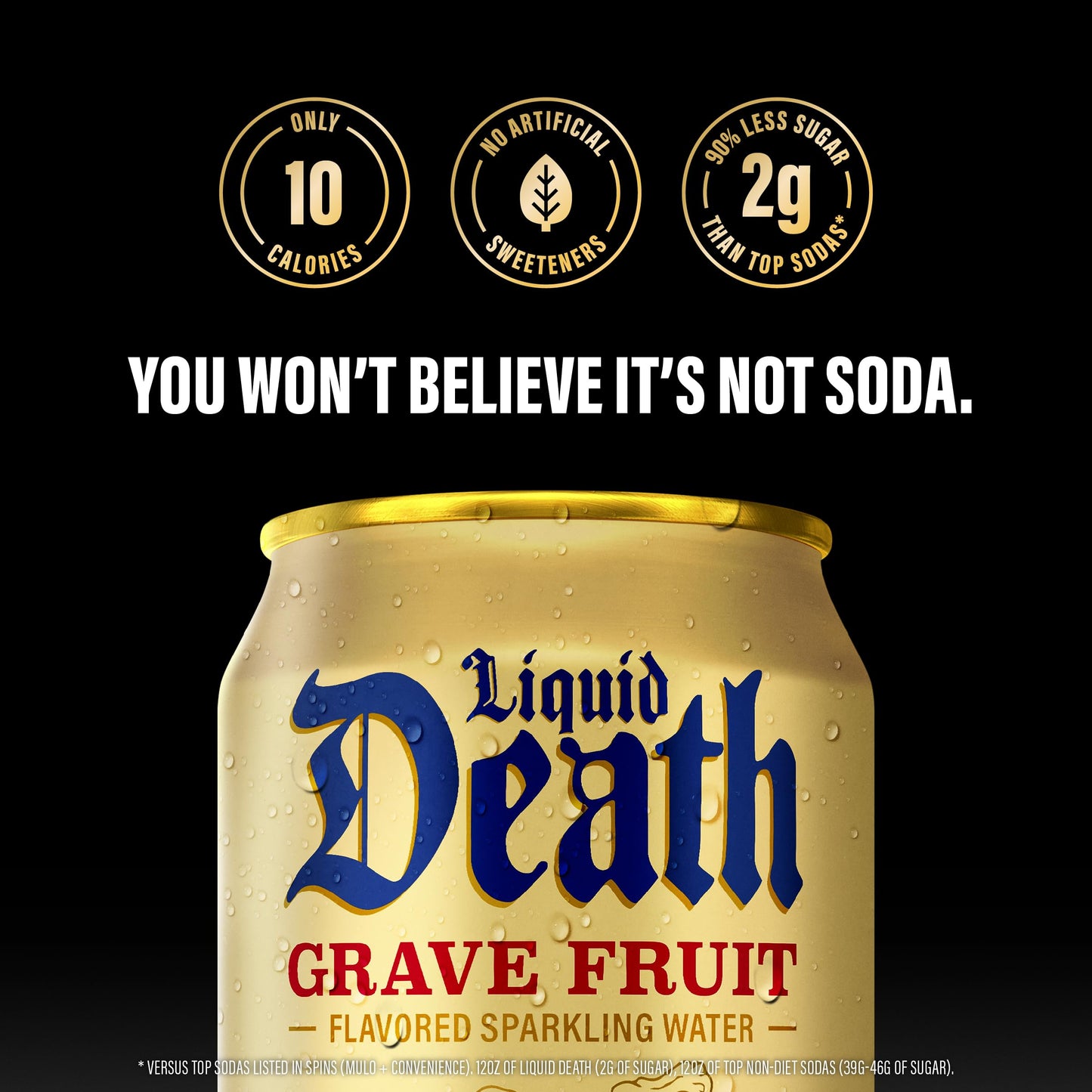 Liquid Death G fruit-Flavored Sparkling Water, 12-Pack (12oz Cans), Low Sugar, No Artificial Sweeteners