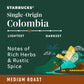 Starbucks Ground Coffee, Medium Roast, 100% Arabica, 12 oz bags, Pack of 6, Colombia