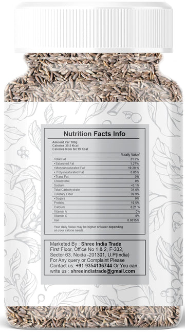 Ayurvedashree Cumin Seeds Whole (Jeera) Spice 100G, All Natural | Premium Quality |100% Pure | Non-Gmo | Vegan | Indian Origin |