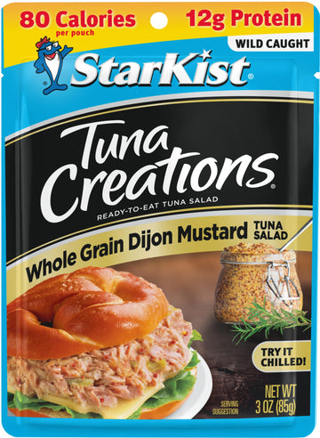 Starkist Tuna Creations, Whole Grain Dijon Mustard Tuna Salad, 3.0 Oz Pouch, Pack Of 24