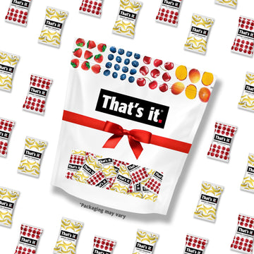 Thats It. Fun Size Fruit Bars Variety Pack(50 Pieces, 10g Each) With Apples + Bananas, Apples + Cranberries, Non-GMO, Paleo and