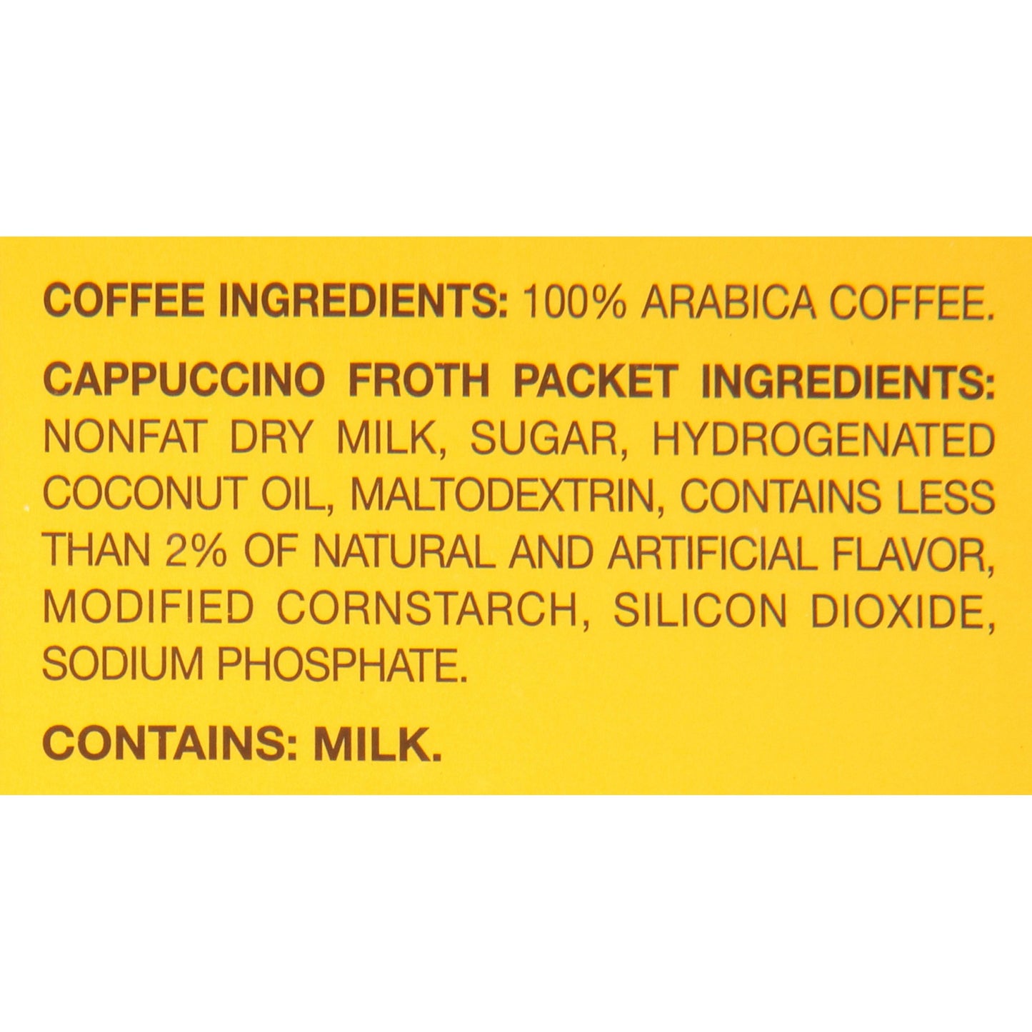 Gevalia Cappuccino Espresso K-Cup Coffee Pods (9 Pods And Froth Packets)