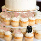 YCTHUNFISH Bride to Be Cupcake Toppers, 30 Pack, Glitter Diamond Ring Design, Rose Gold