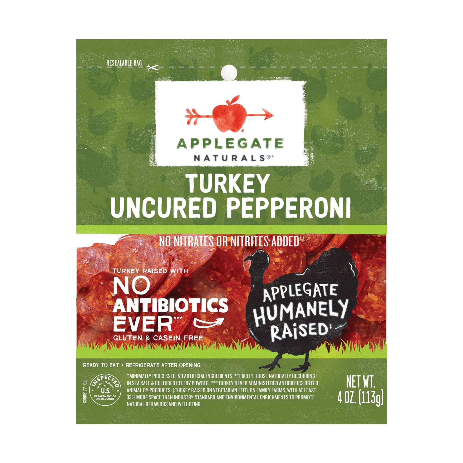 Applegate Natural Uncured Turkey Pepperoni 4Oz