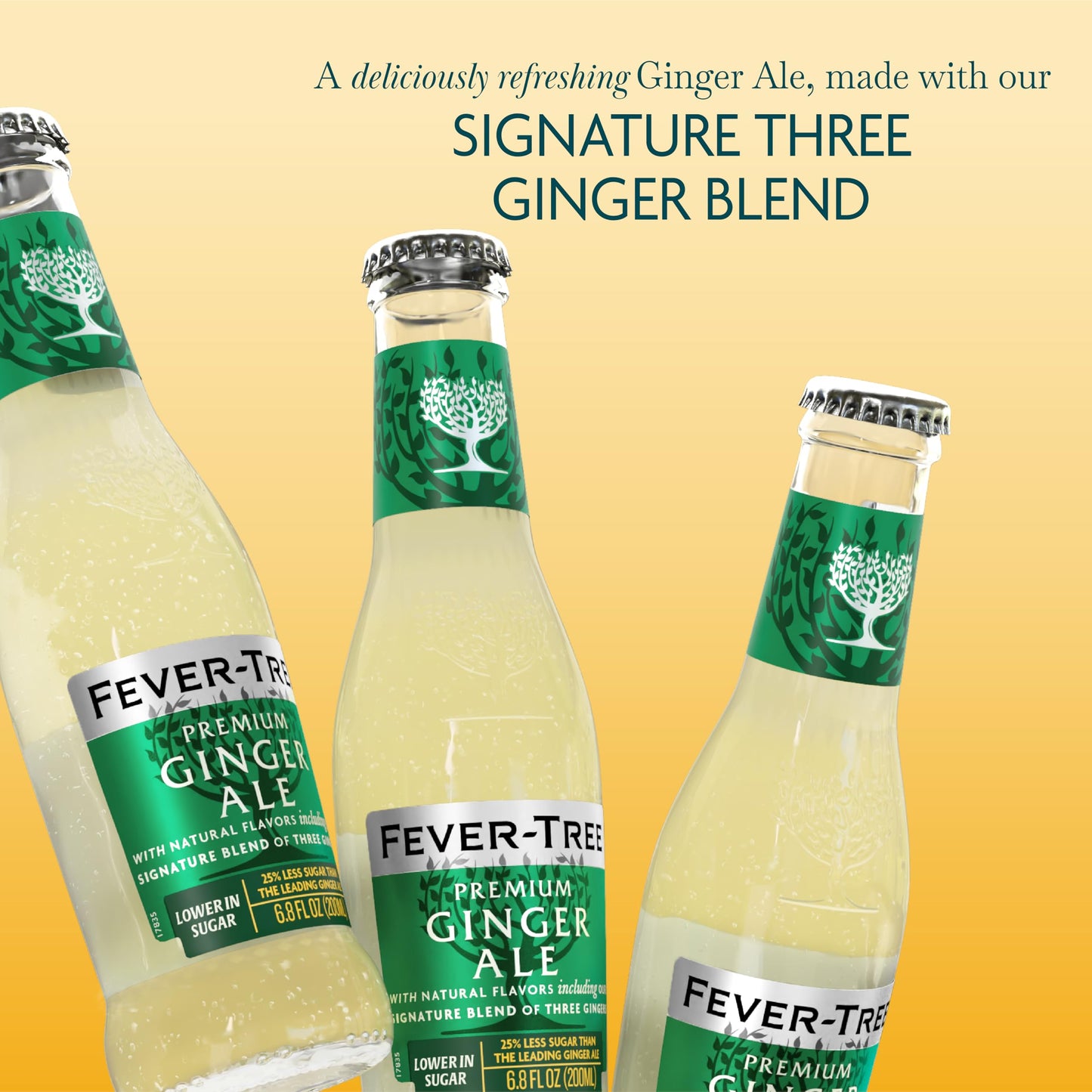 Fever-Tree Premium Ginger Ale, 200mL, No Artificial Sweeteners, Pack of 24