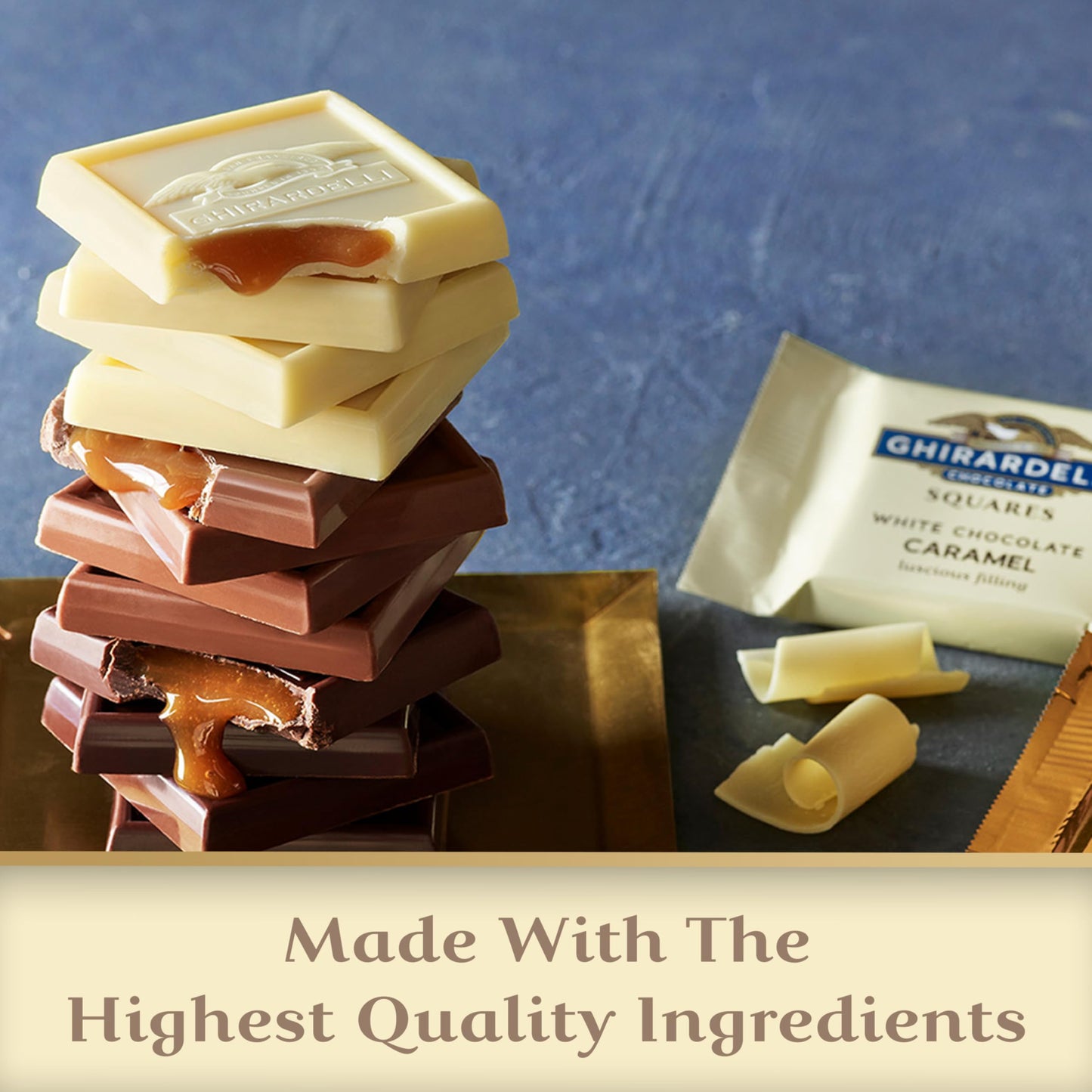 Ghirardelli White Chocolate Caramel Squares, 5 Oz Bag (Pack Of 6)