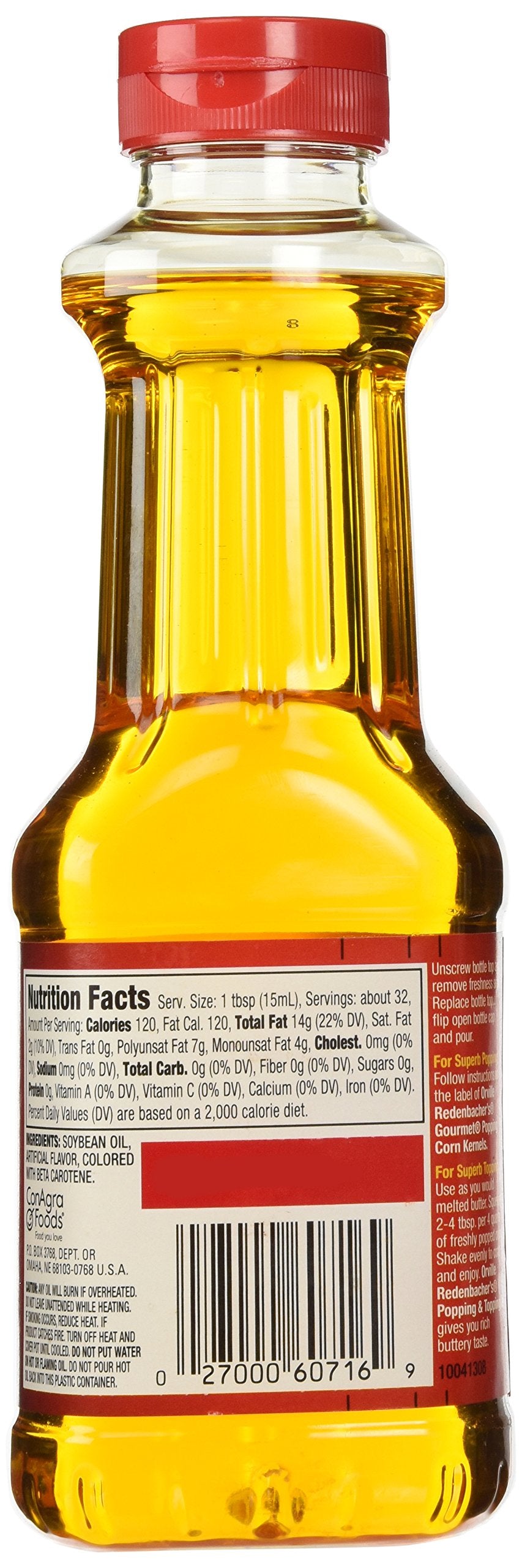 Orville Redenbackers Popcorn Oil 16oz (pack of 6)