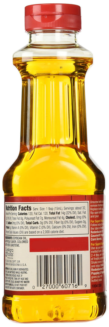 Orville Redenbackers Popcorn Oil 16oz (pack of 6)