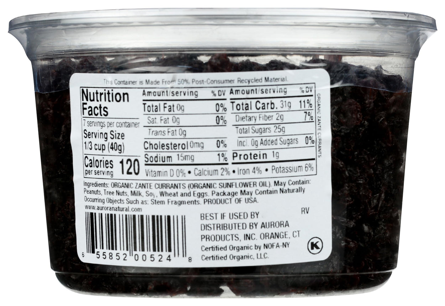 Aurora Products Organic currants 10.5 OZ