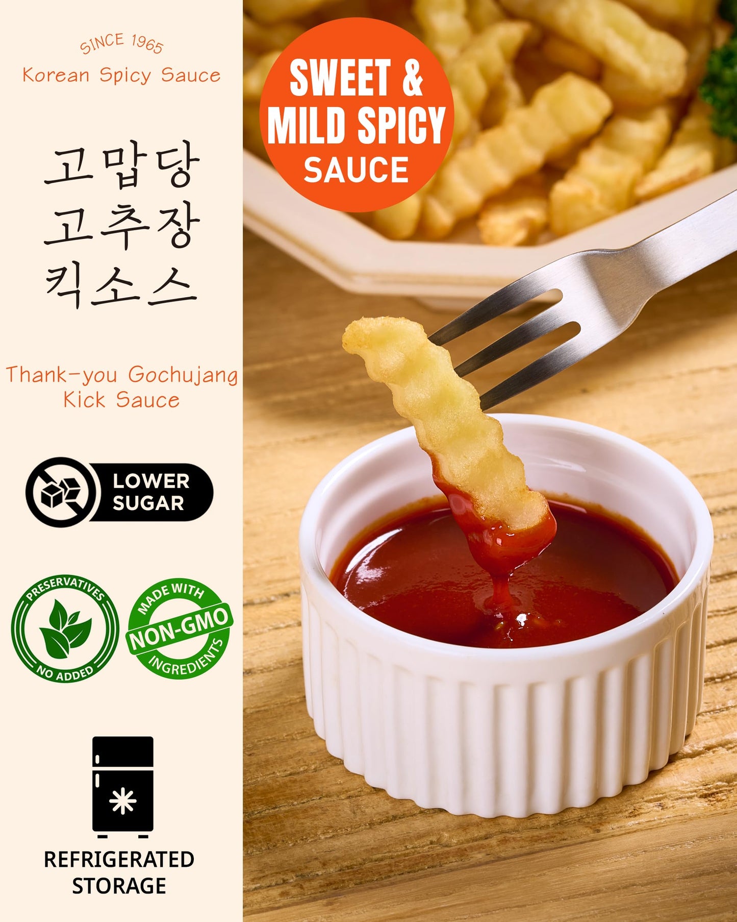 Thank-You Gochujang Kick Sauce - Lower Sugar Korean Hot Chili Pepper - Tangy And Sweet Flavor, Perfectly Blended Flavors - Quino