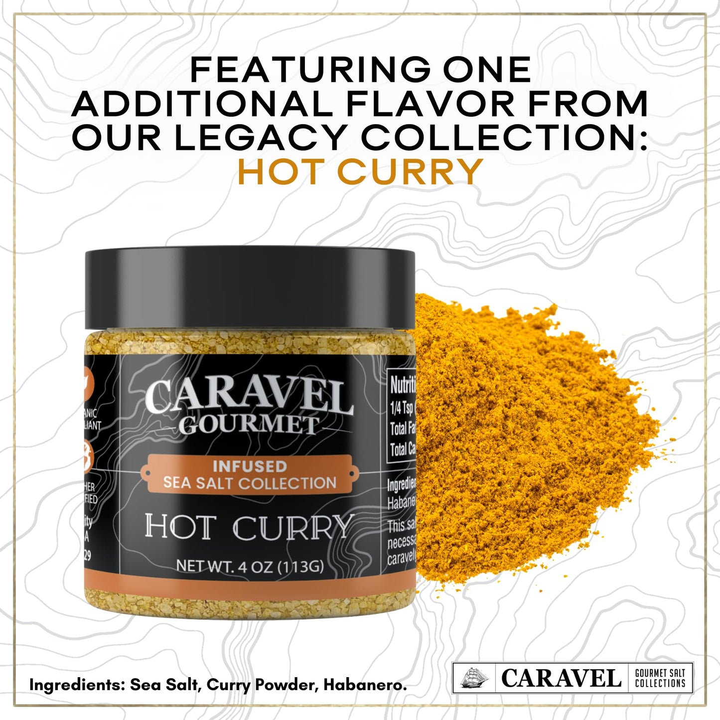 Spicy Sea Salt Mega Sampler: Spicy Garlic Pepper, Habanero, Jalapeno and Cajun Sea Salts, 4 oz Jar 4-Pack, Caravel Gourmet