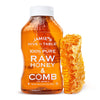 Jamies Hive To Table 100% Pure Honey With Honeycomb, 24 Oz - Usa Made Raw & Unfiltered Honey - Fresh Edible Honeycomb - All-Natu