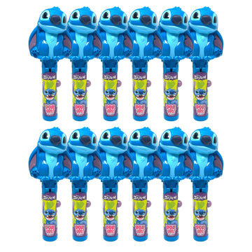 Pop Ups! Stitch Lollipop Holder - 12 Lollipops With Cases - Individually Wrapped Candy Party Favors - Lilo & Stitch Candy - Bulk