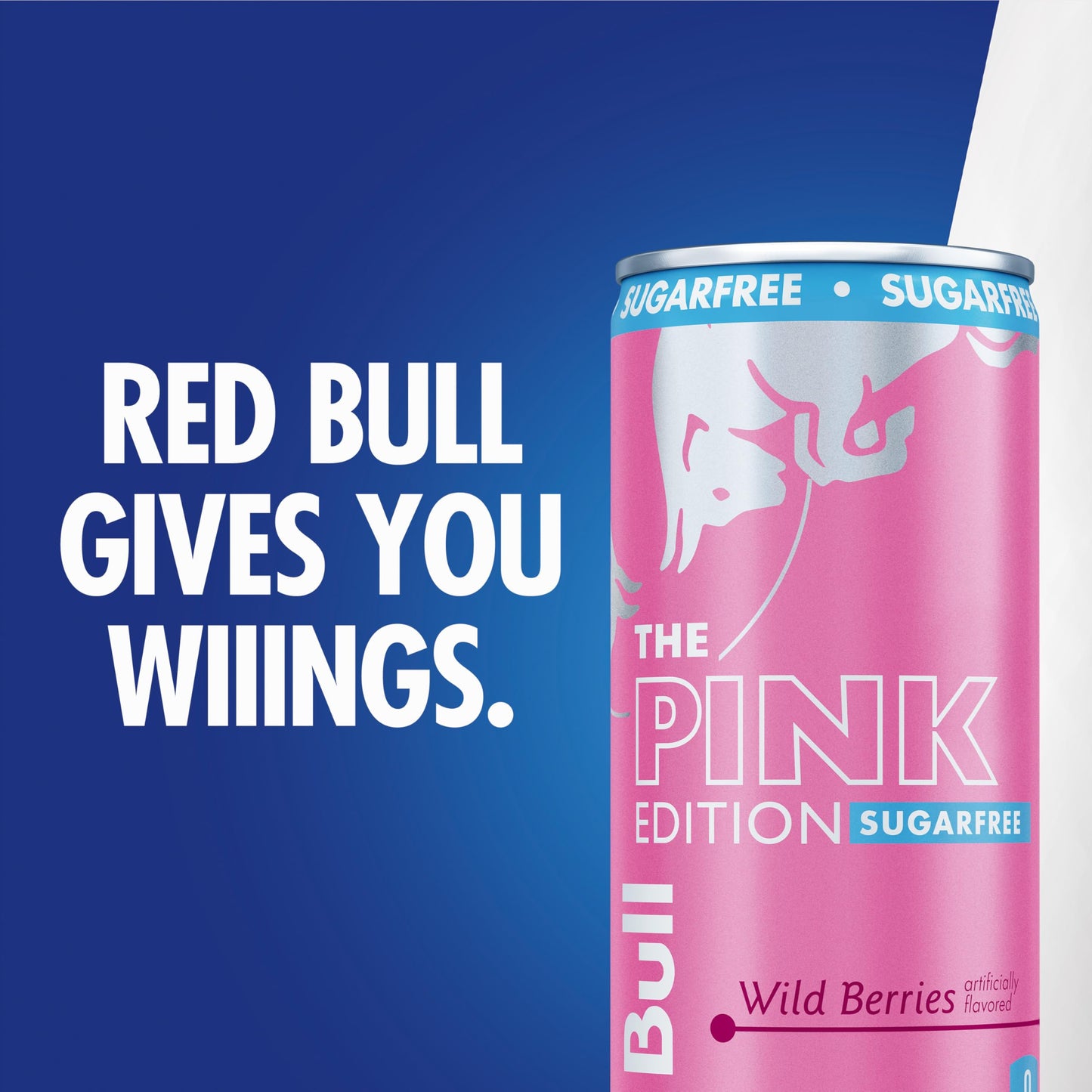 Red Bull Pink Edition Sugar-Free Energy Drink, Wild Berries, 80mg Caffeine, 8.4 Fl Oz, Pack of 4 Cans