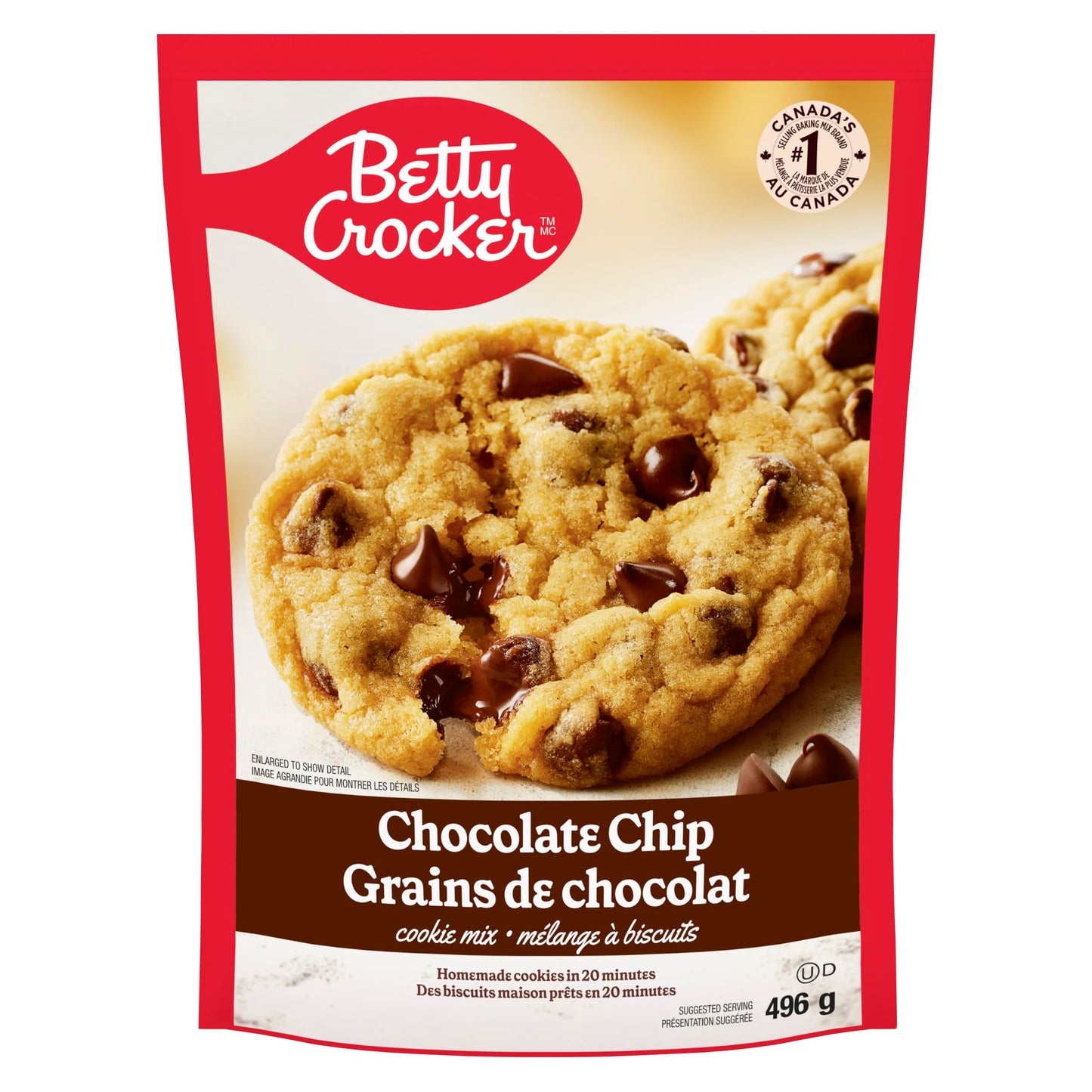 Betty Crocker Chocolate Chip Cookie Mix, 496G/17 Oz. Box (Imported From Canada)