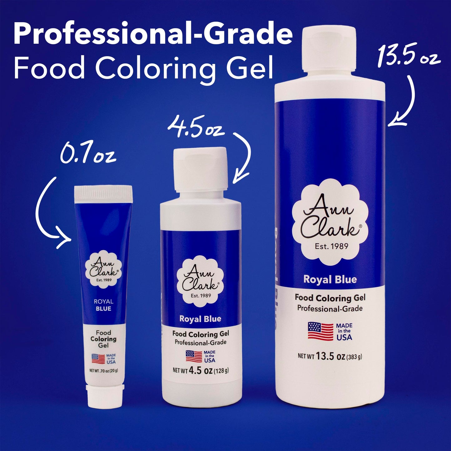 Ann Clark Royal Blue Food Coloring Gel .70 Oz. (20 G) Made In Usa