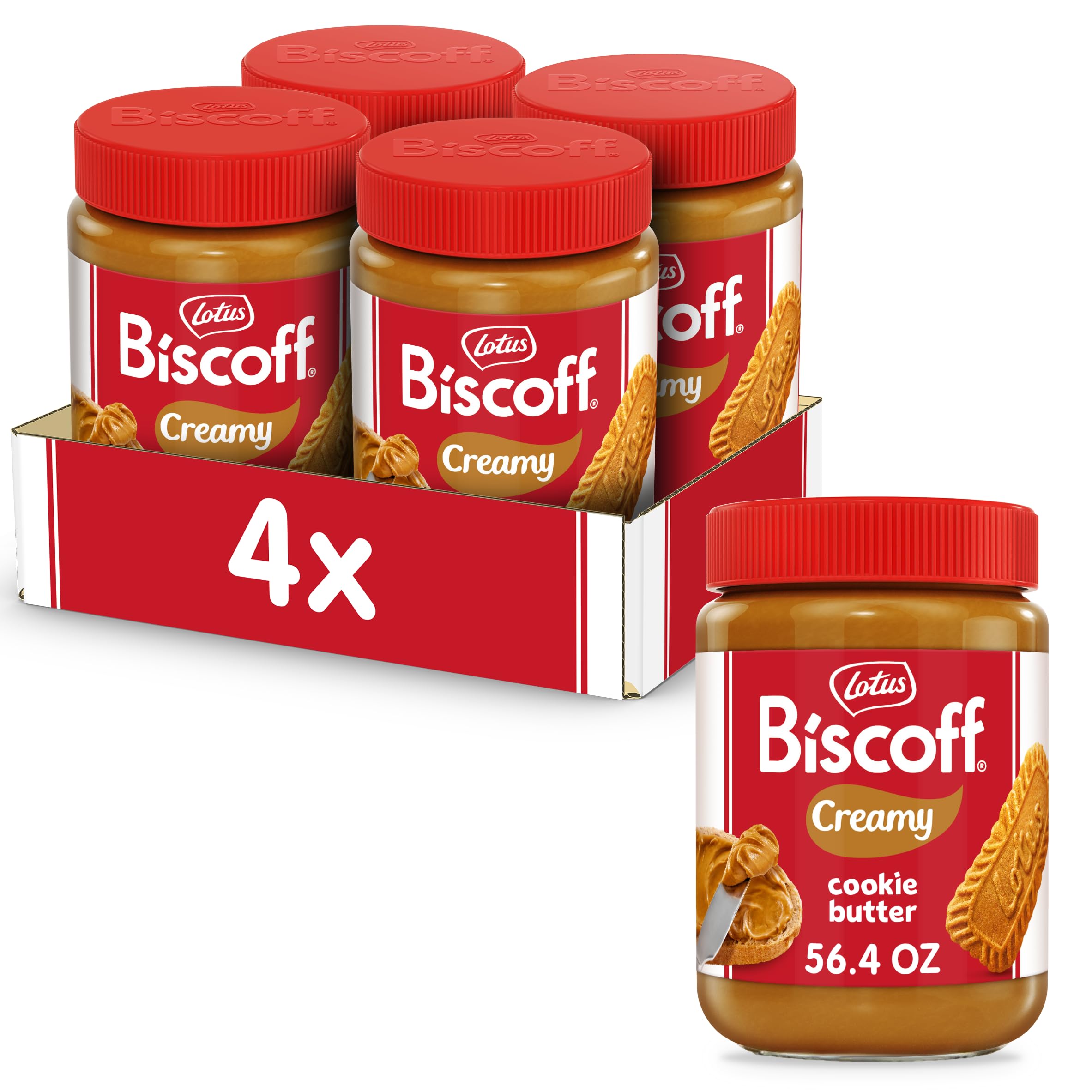 Lotus Biscoff - Cookie Butter Spread - Creamy -Non Gmo - Vegan- 56.4 ...
